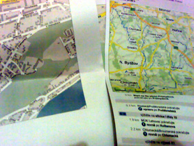 Mapové podklady pro dnešní výlet do Dvora Králové nad Labem / Praha, 13. 01. 2009